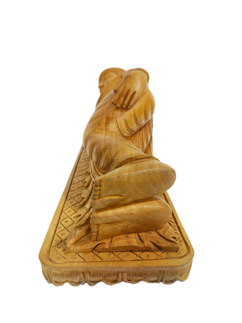 Exquisite Wooden Reclining Buddha Sculpture for Spiritual Décor