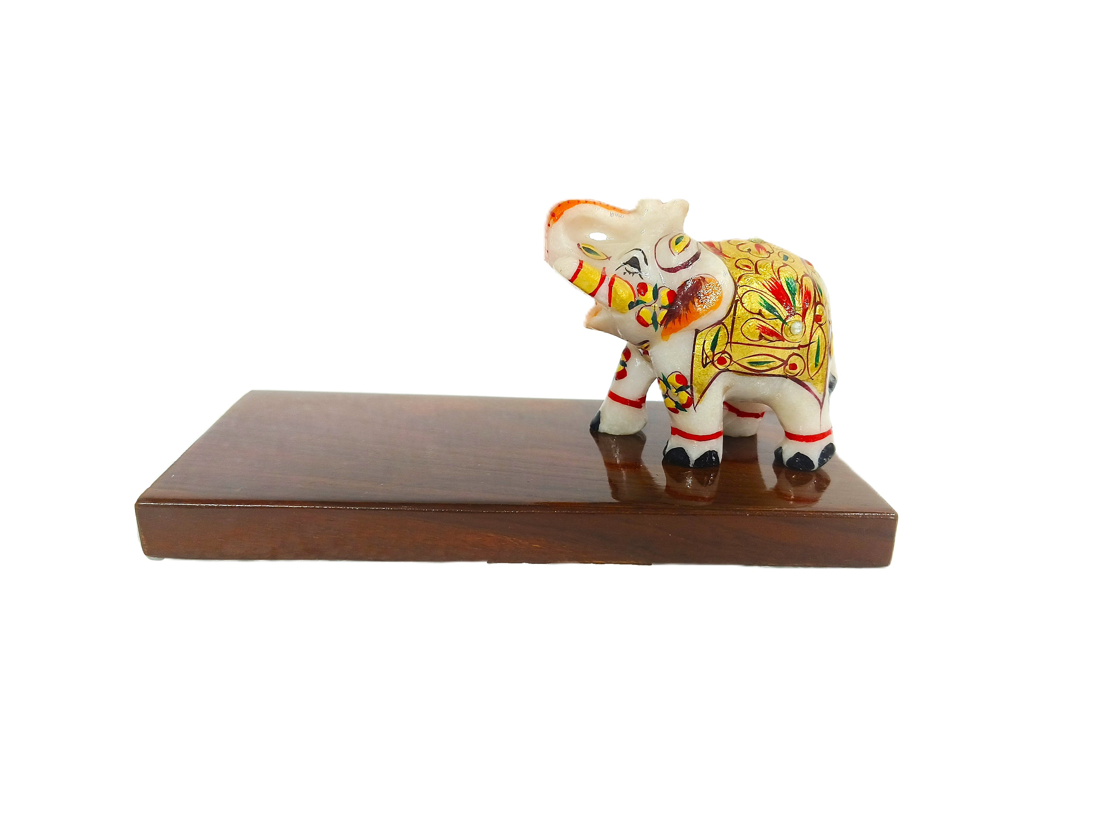 Marble Elephant Desk Organizer – Handmade Rajasthani Handicraft Gift