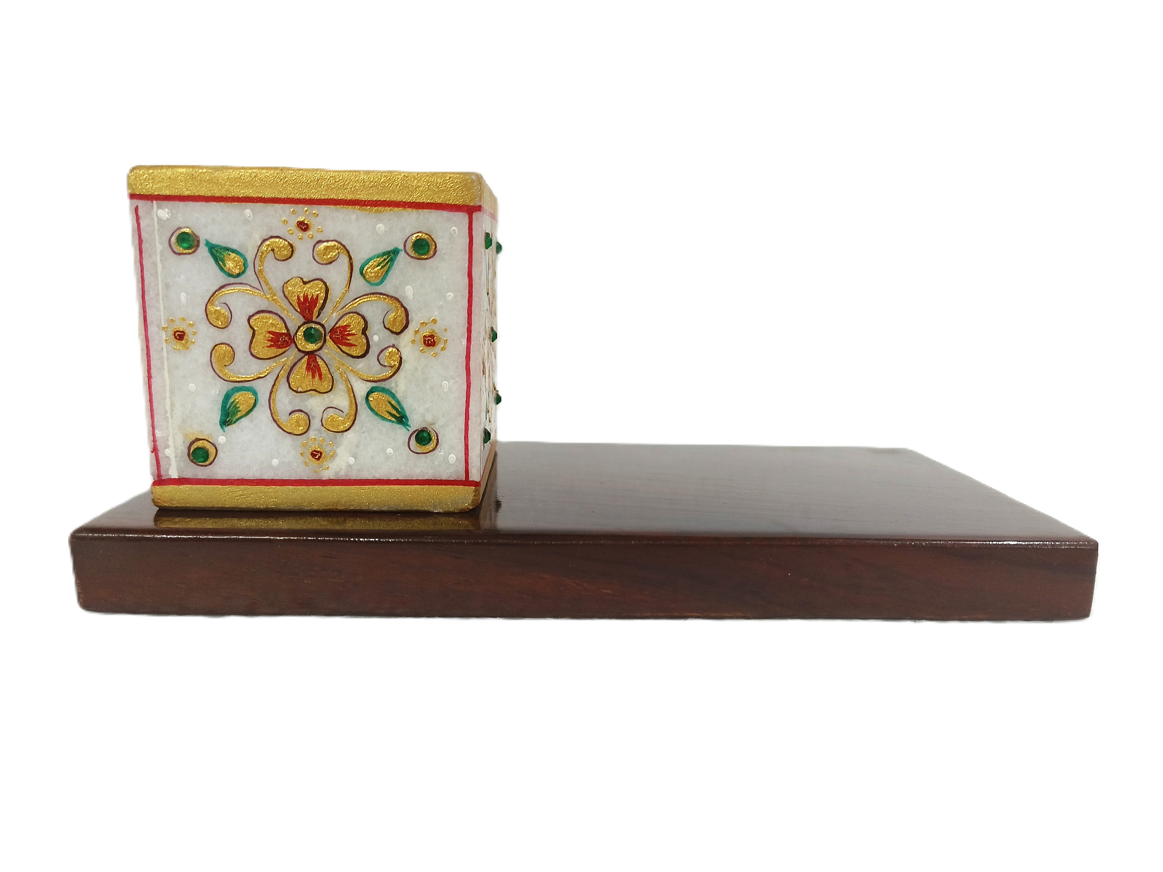Marble Elephant Desk Organizer – Handmade Rajasthani Handicraft Gift