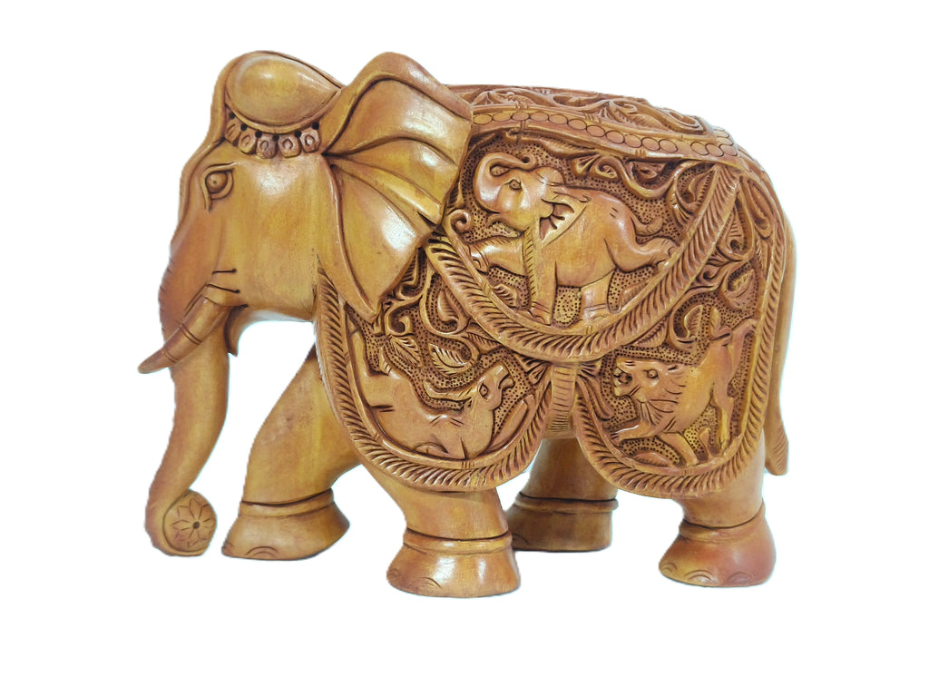 Handcrafted Wooden Elephant – Perfect Gift for Home & Office