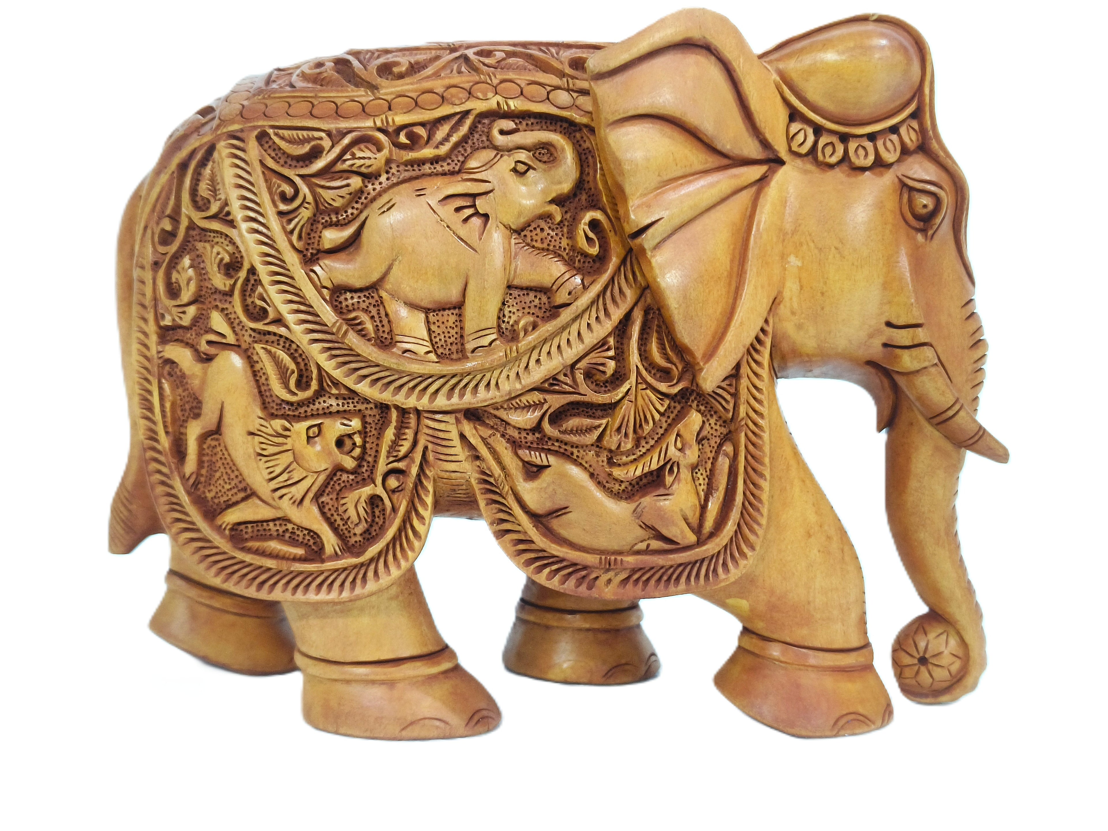 Handcrafted Wooden Elephant – Perfect Gift for Home & Office