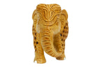 Traditional Jaali Carved Wooden Elephant Showpiece
