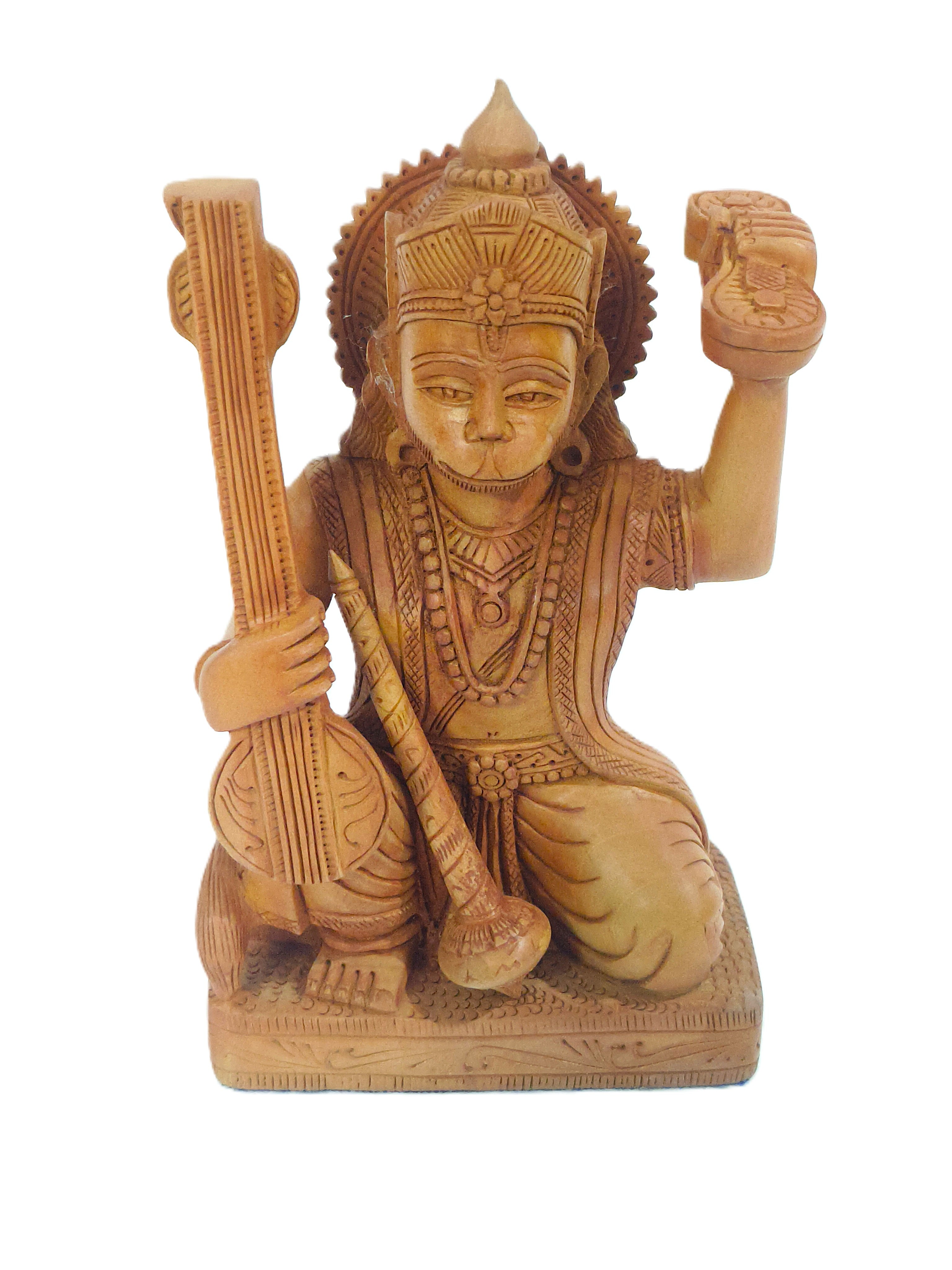 Shri Hanuman Veena Roop – Luxury Handcrafted Spiritual Art