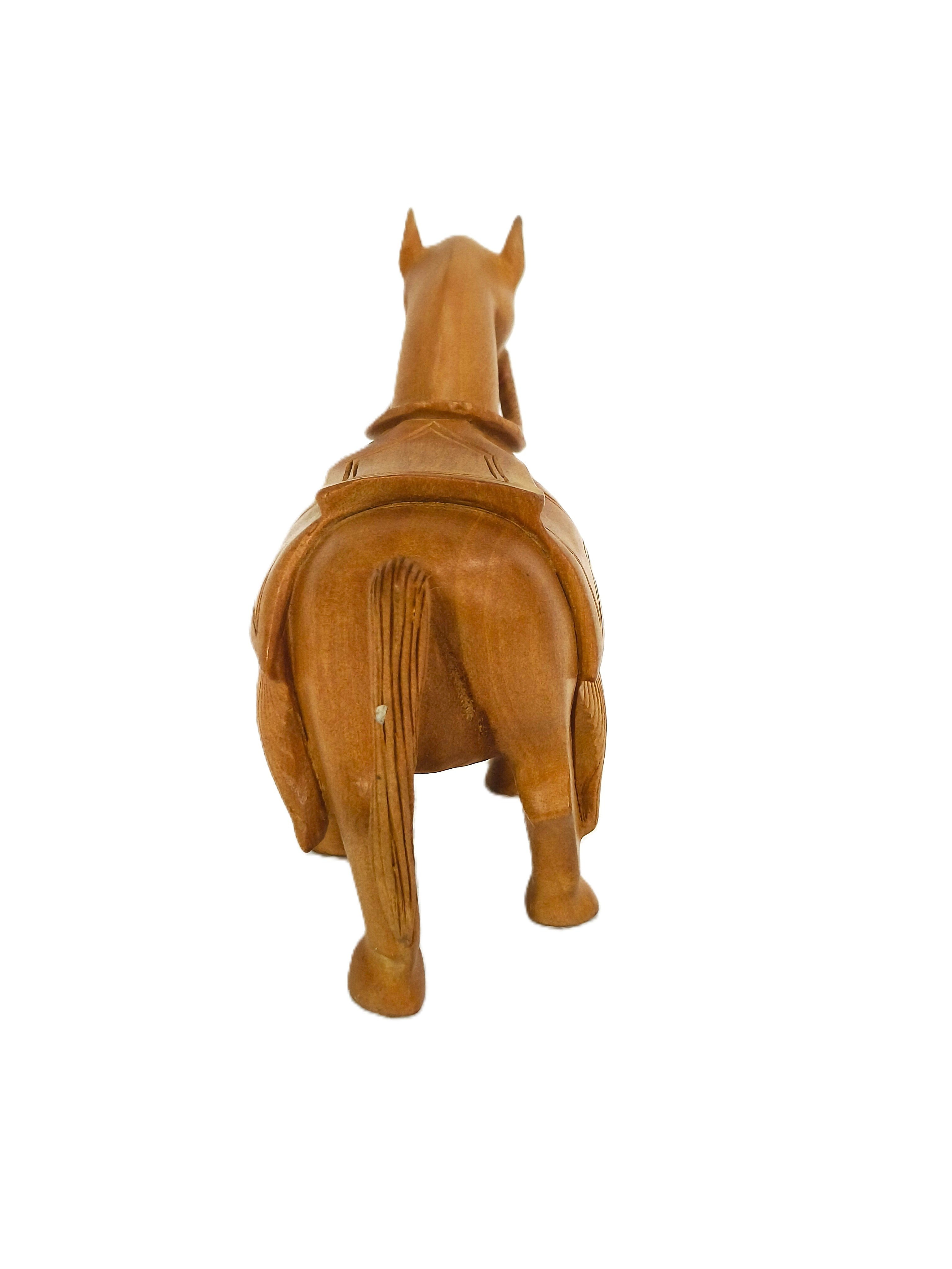 Heritage Grace – Hand-Carved Wooden Horse Sculpture