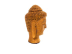 Eternal Calm Handcrafted Wooden Buddha Head Art Piece
