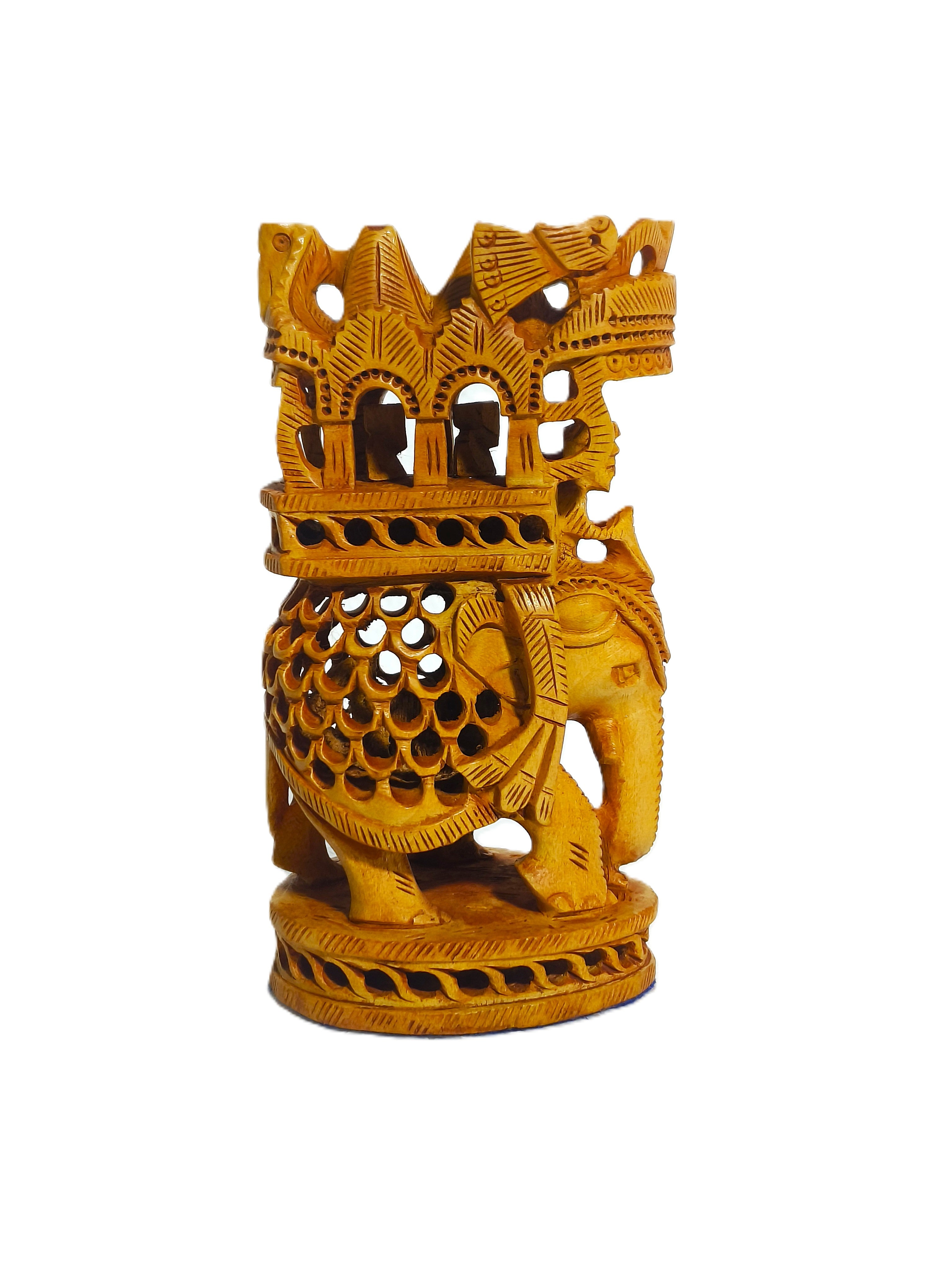 Palatial Grace – Luxury Indian Wooden Elephant Décor
