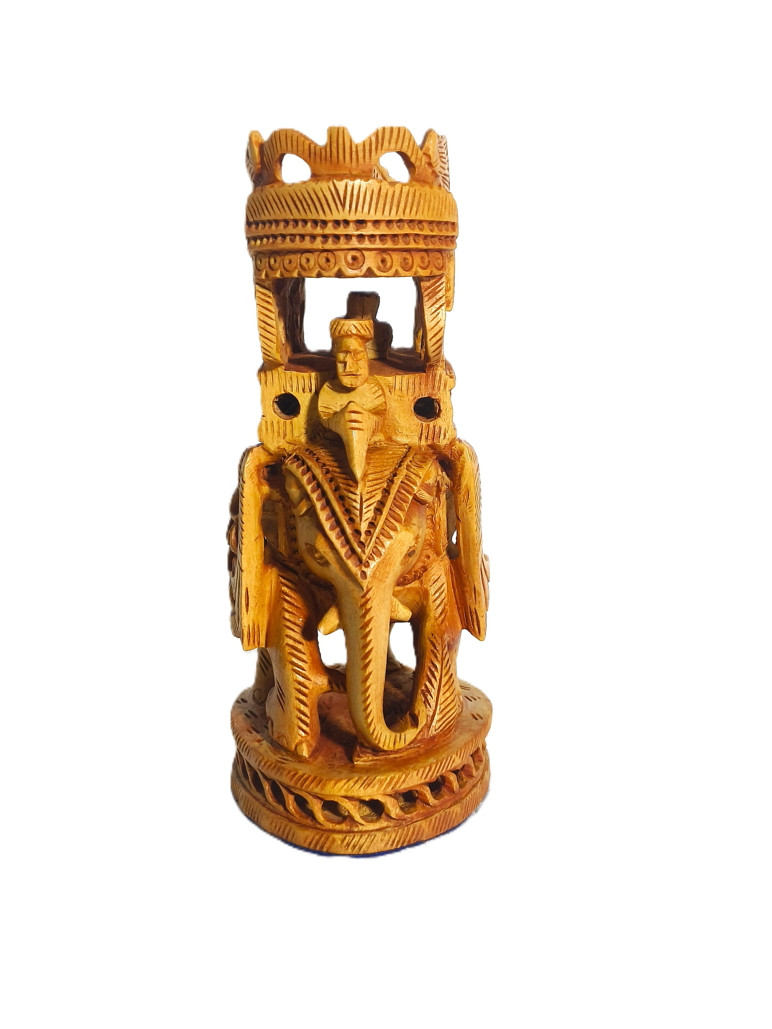 Palatial Grace – Luxury Indian Wooden Elephant Décor