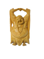 Ananda Bliss – Artisan Carved Wooden Laughing Buddha