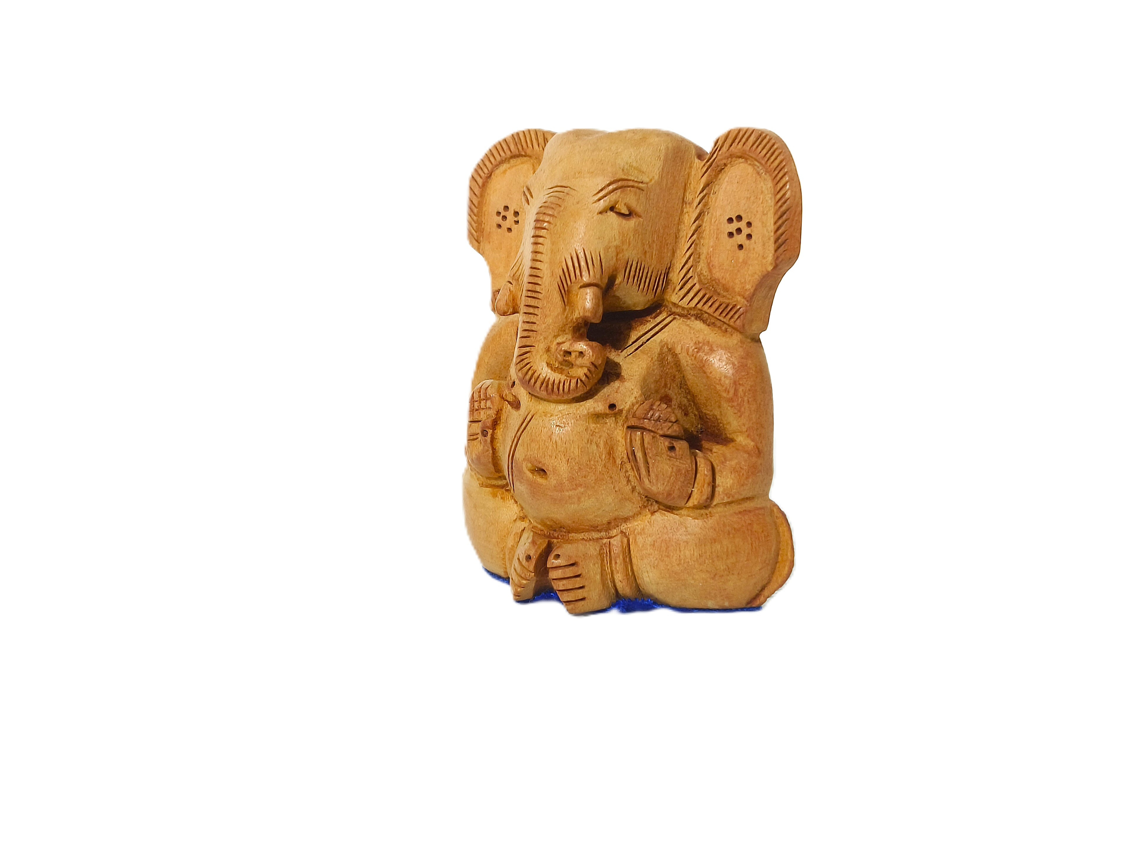 Heritage Blessings – Handcrafted Wooden Lord Ganesha