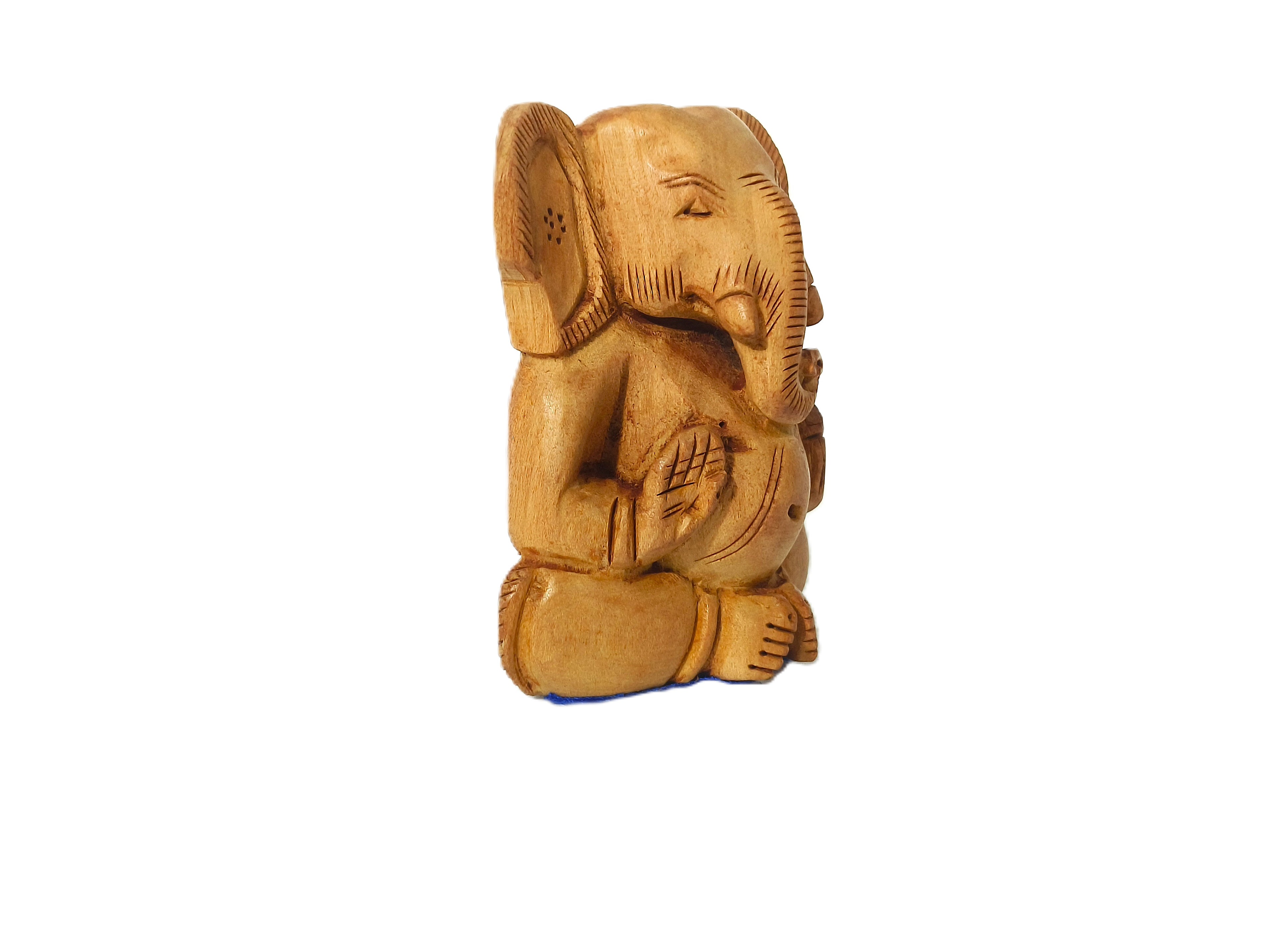 Heritage Blessings – Handcrafted Wooden Lord Ganesha