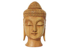 Soulful Silence – Artisan Wooden Buddha Face Sculpture
