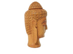 Soulful Silence – Artisan Wooden Buddha Face Sculpture