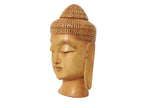 Soulful Silence – Artisan Wooden Buddha Face Sculpture