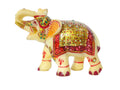 Rajwadi Grace – Gold-Accented Stone Elephant Sculpture