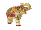 Rajwadi Grace – Gold-Accented Stone Elephant Sculpture