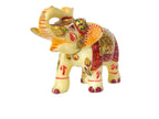 Rajwadi Grace – Gold-Accented Stone Elephant Sculpture