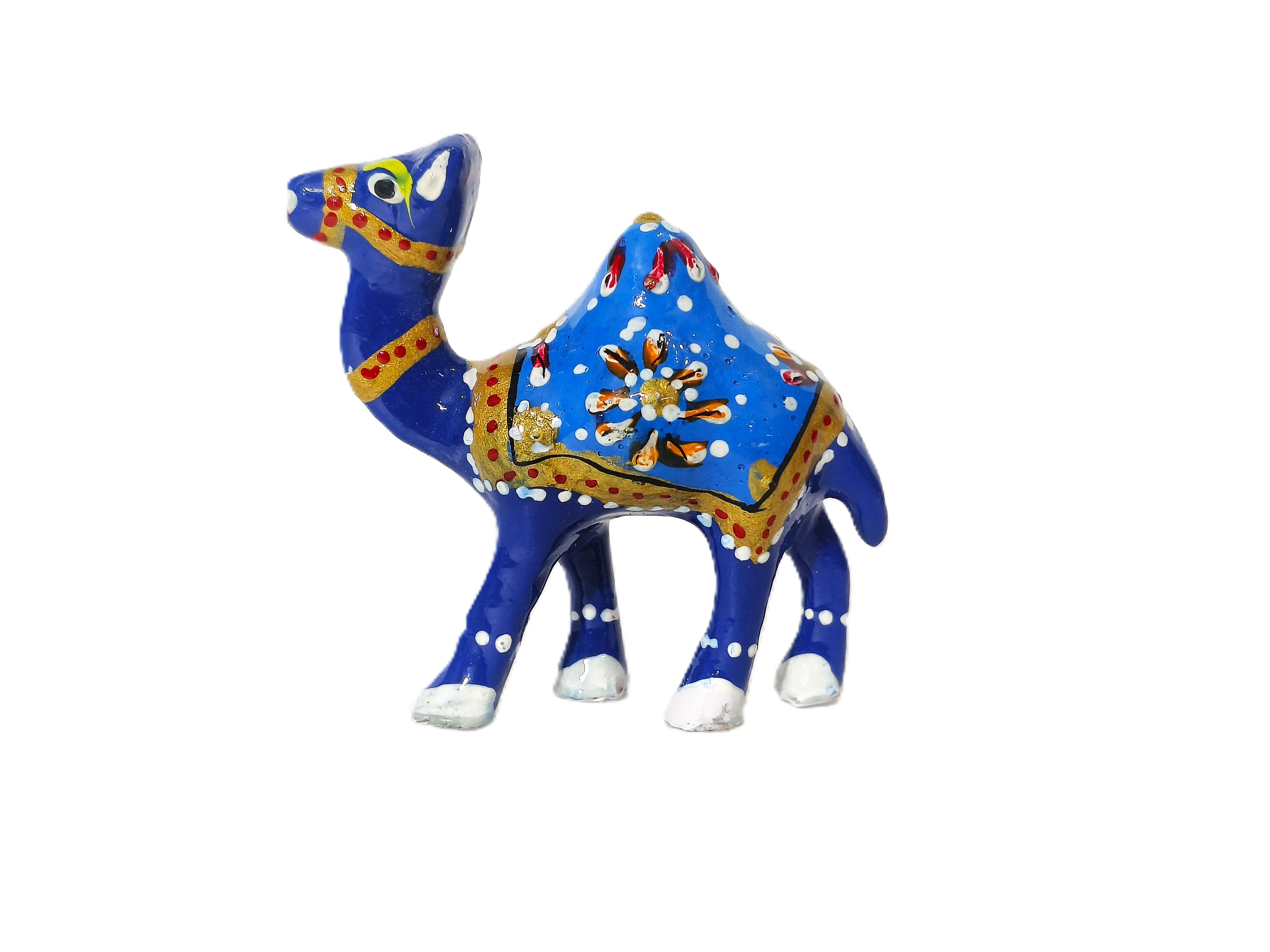 Desert Jewel – Handcrafted Painted Metal Camel Sculpture