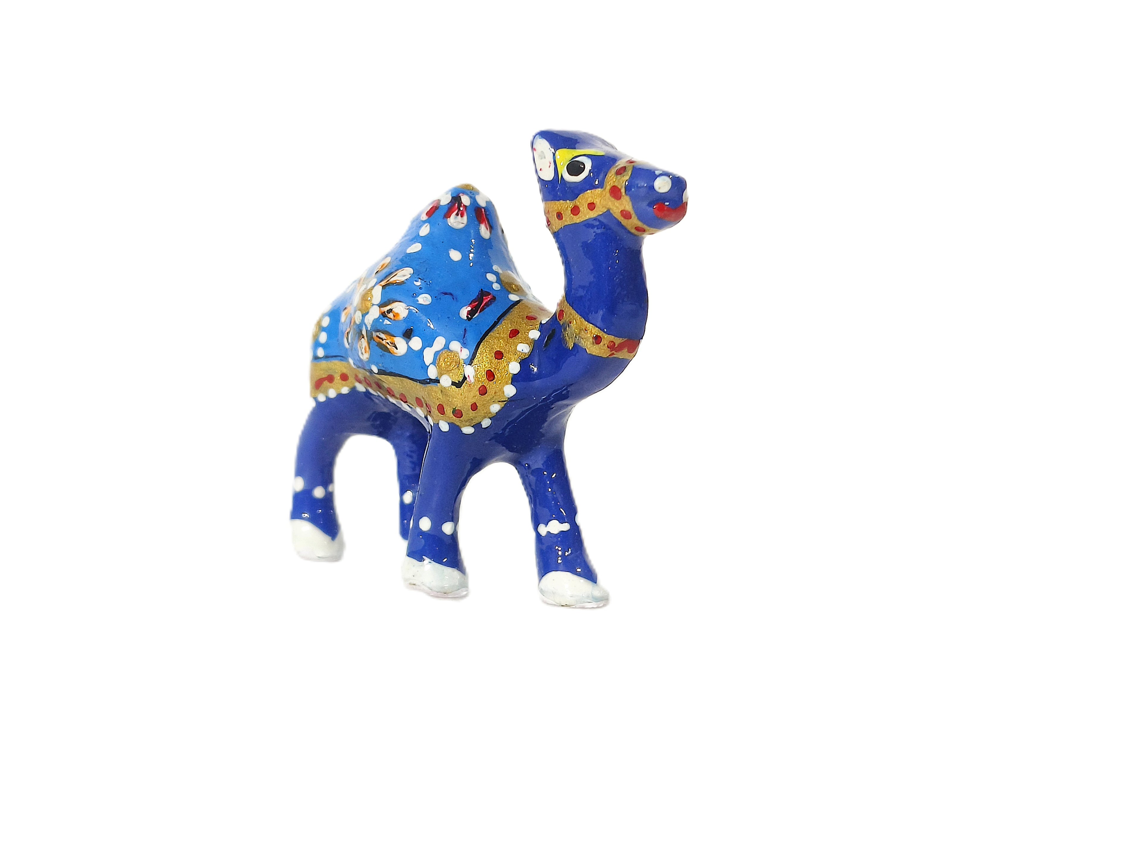 Desert Jewel – Handcrafted Painted Metal Camel Sculpture