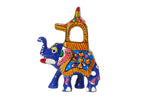 Rajasthan Reverie – Colorful Hand-Painted Metal Elephant