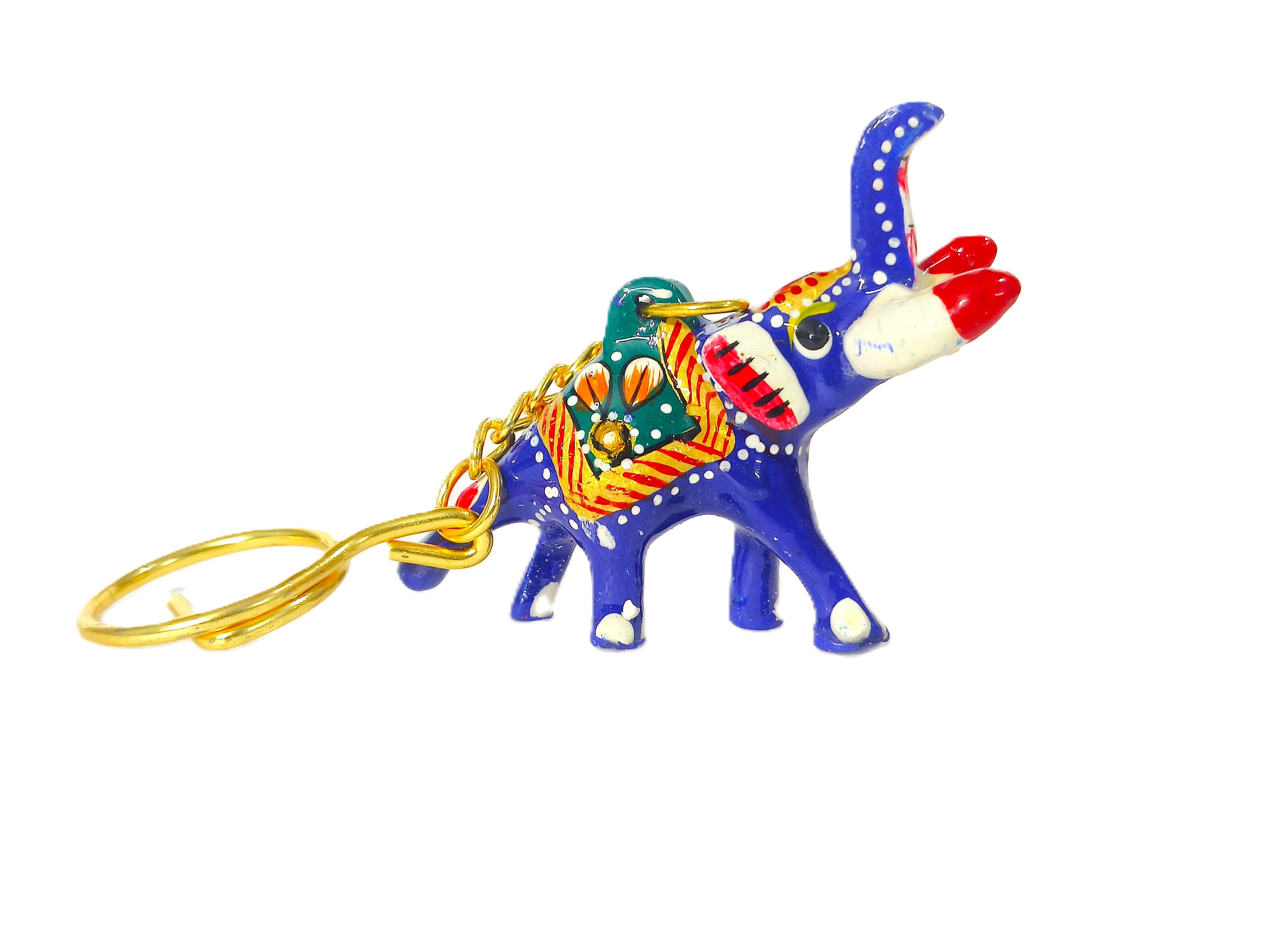 Rajasthan Heritage Elephant – Handcrafted Painted Keychain