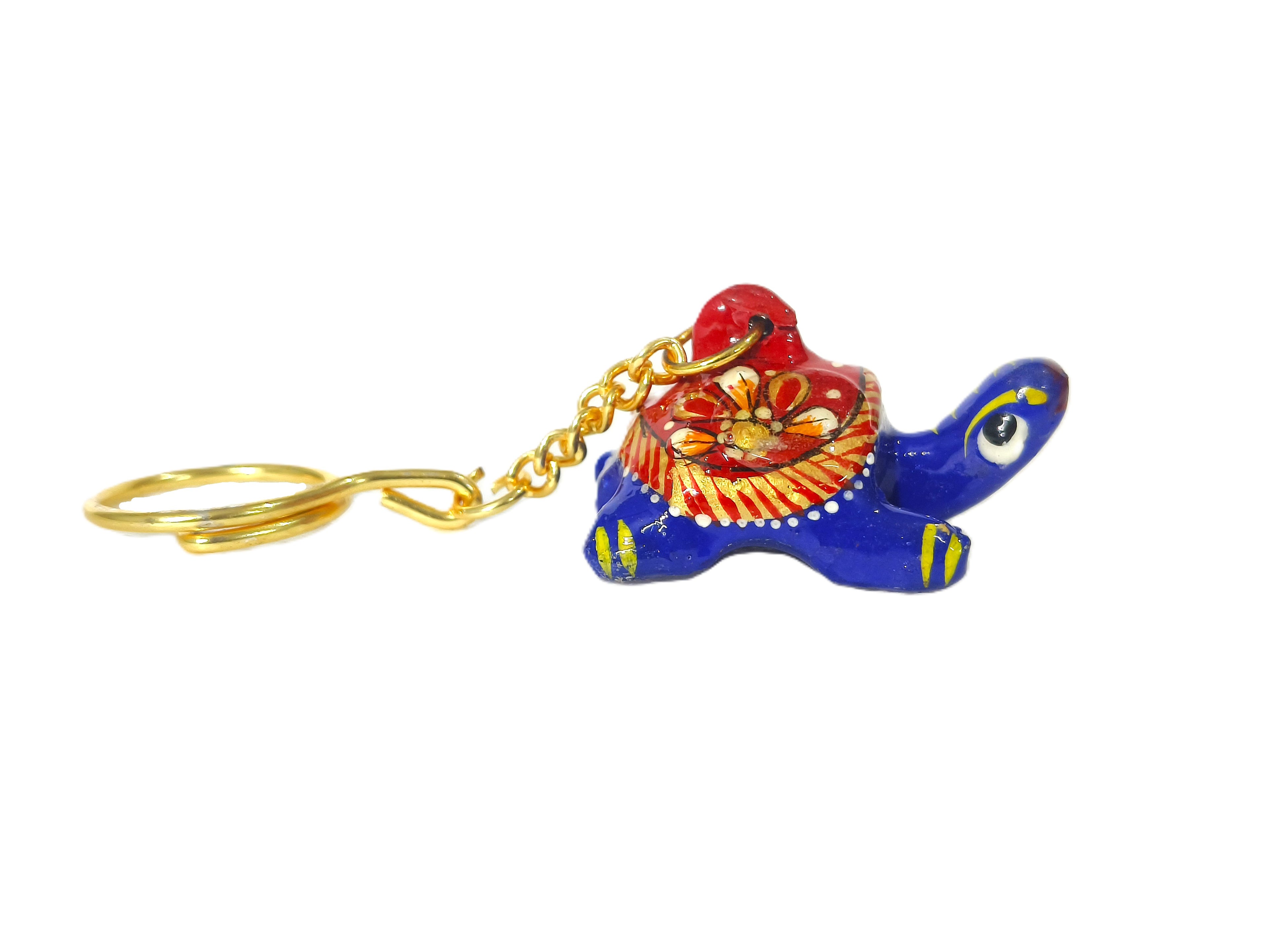 Navrang Kurma – Handcrafted Painted Turtle Keychain