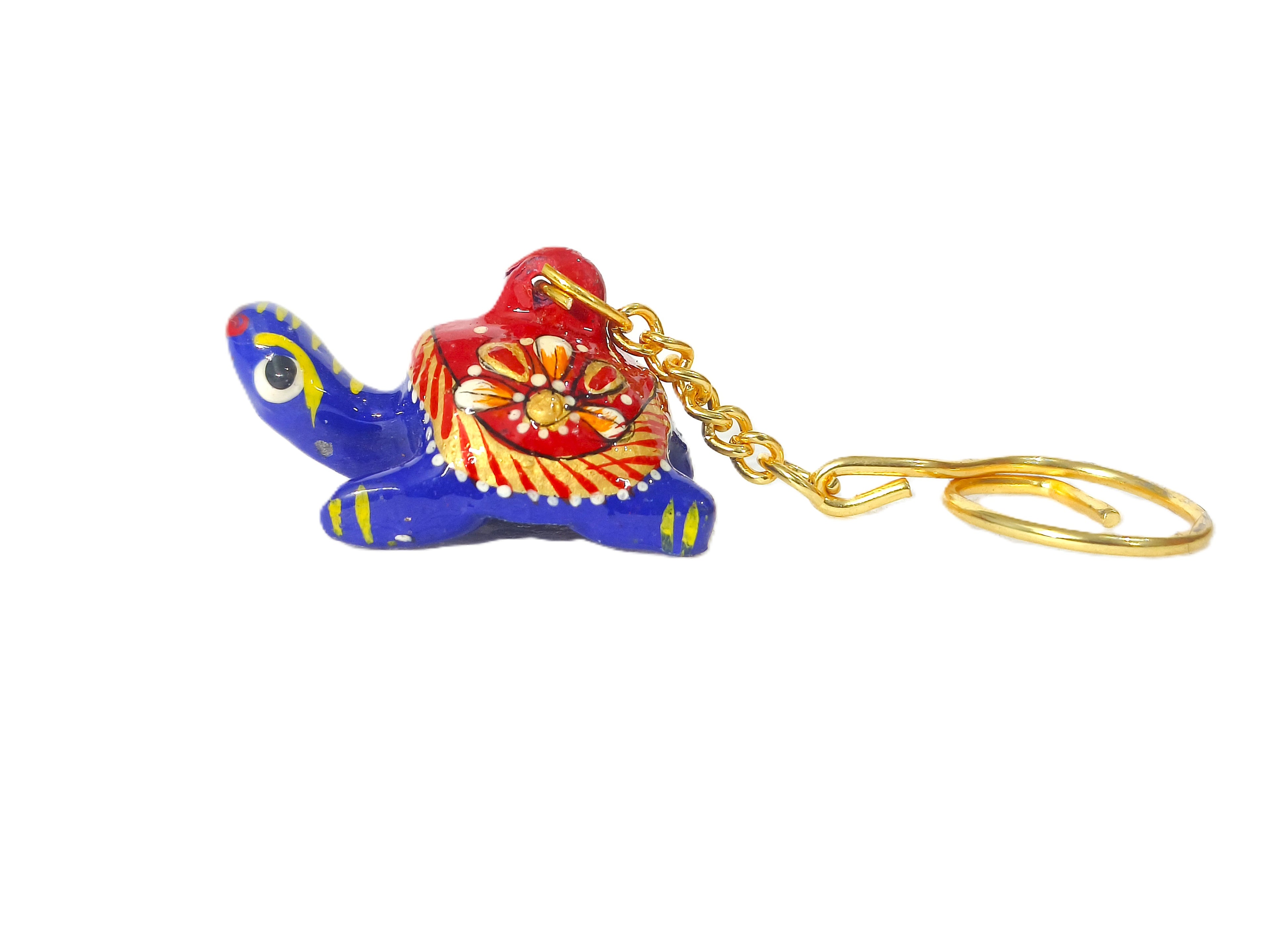 Navrang Kurma – Handcrafted Painted Turtle Keychain