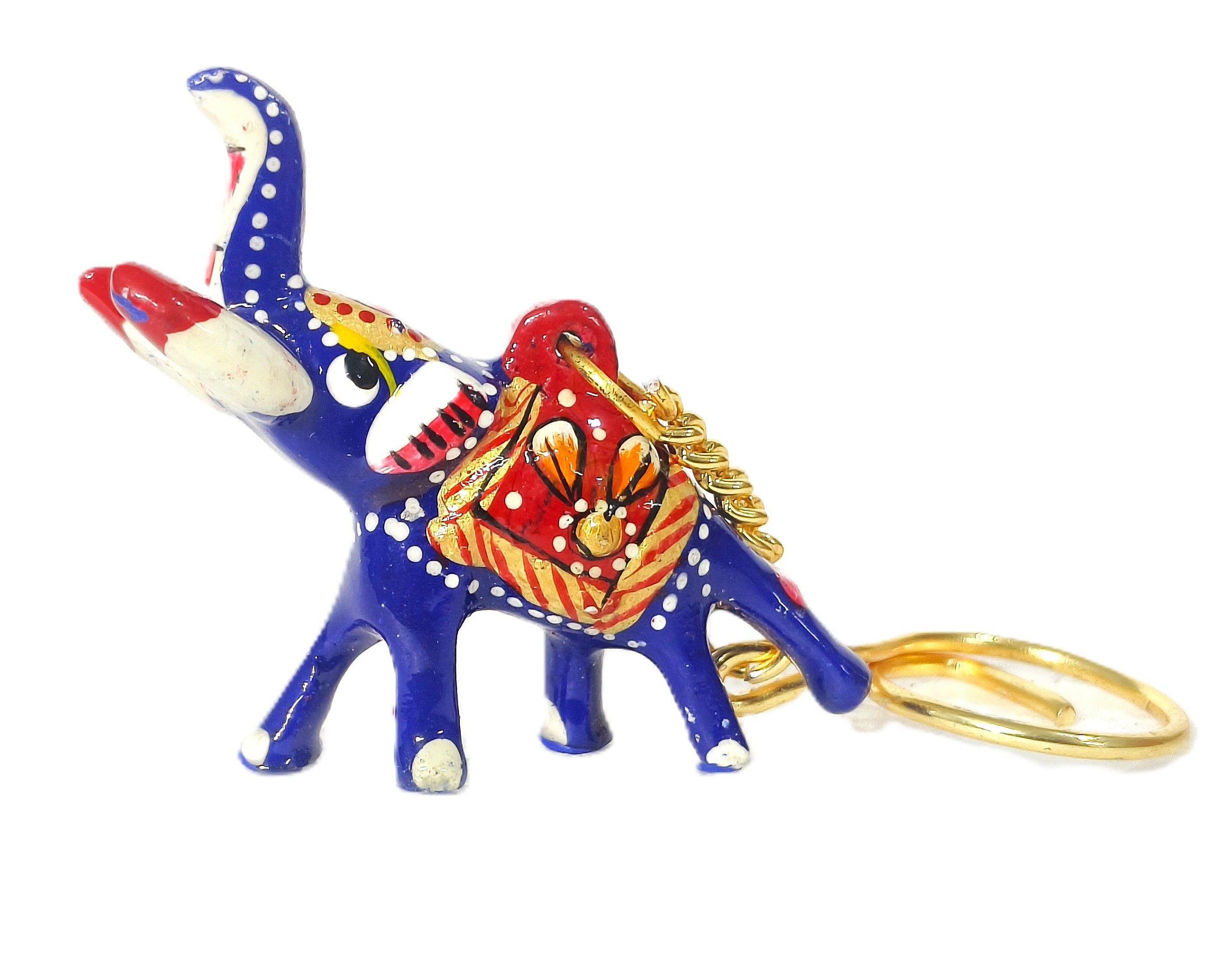 Prosperity Elephant Charm – Indian Folk Art Metal Keychain