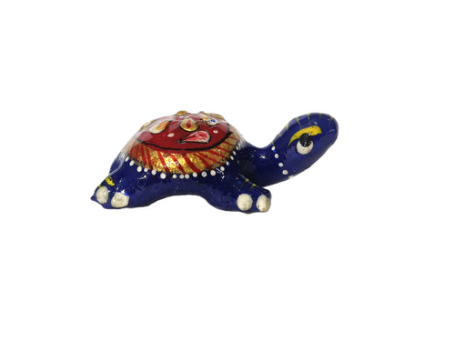 Eternal Luck Multicolor Hand-Painted Turtle Showpiece