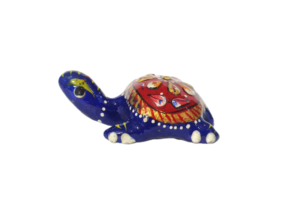 Eternal Luck Multicolor Hand-Painted Turtle Showpiece