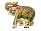Maharaja Collection – Hand-Painted Marble Elephant Showpiece