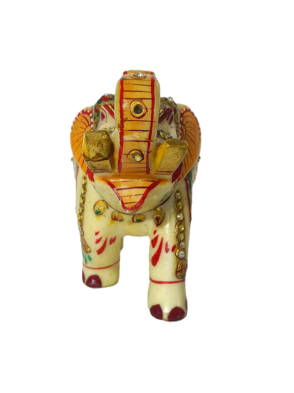 Maharaja Collection – Hand-Painted Marble Elephant Showpiece