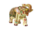 Maharaja Collection – Hand-Painted Marble Elephant Showpiece