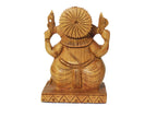 Vighnaharta Elegance Artisanal Wooden Ganesha Masterpiece