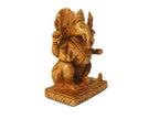 Vighnaharta Elegance Artisanal Wooden Ganesha Masterpiece