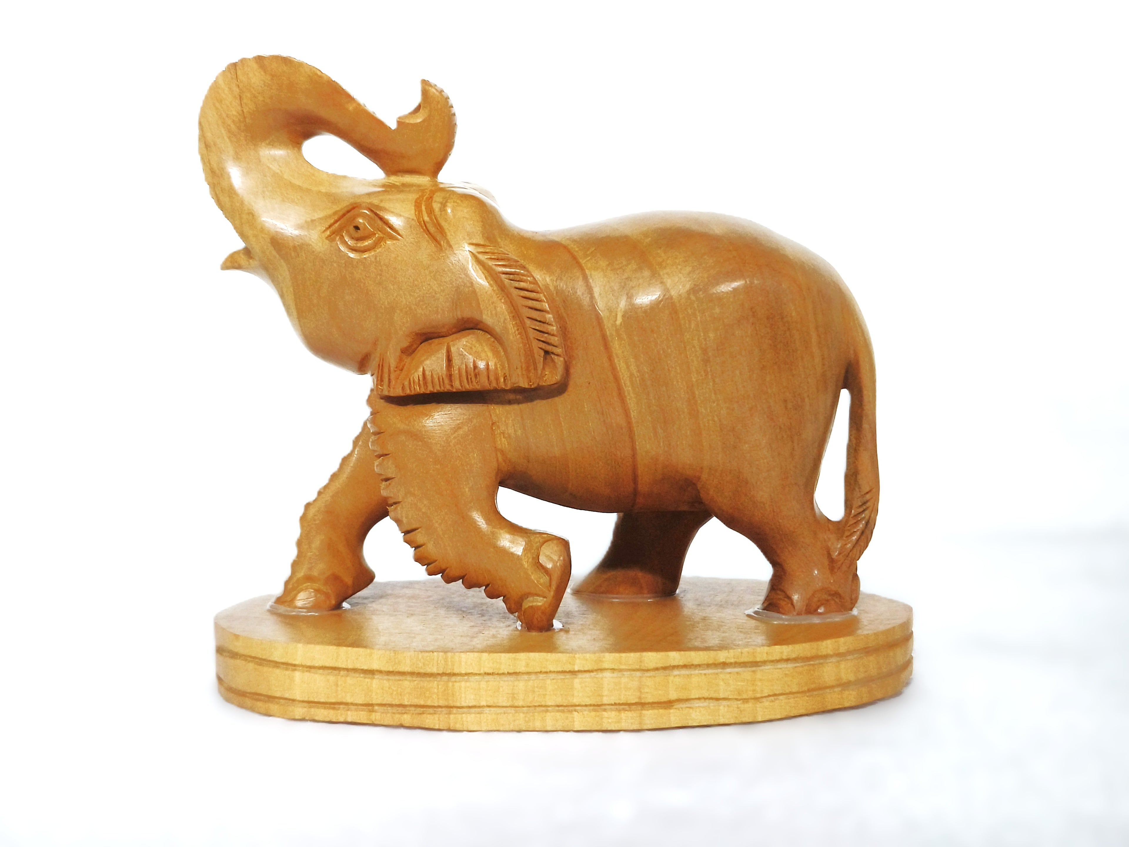 Handcrafted Wooden Elephant Bookends – Decorative Lucky Elephant Statue Set