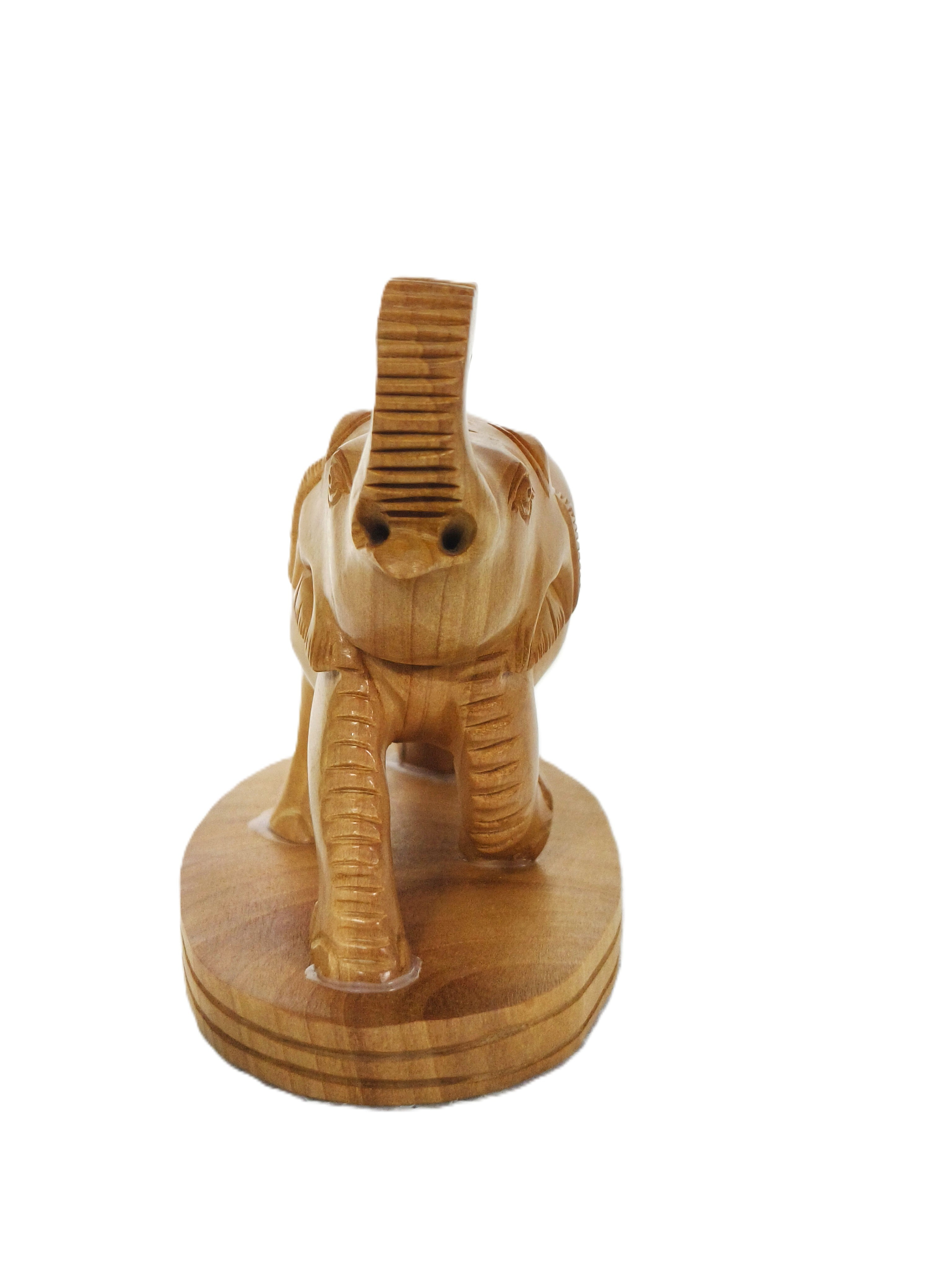 Handcrafted Wooden Elephant Bookends – Decorative Lucky Elephant Statue Set