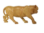 Elegant Wooden Tiger Decor Set – Handmade Carved Wildlife Sculptures