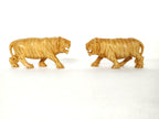 Elegant Wooden Tiger Decor Set – Handmade Carved Wildlife Sculptures