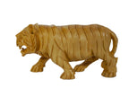 Elegant Wooden Tiger Decor Set – Handmade Carved Wildlife Sculptures