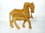 Rustic Wooden Horse Sculptures – Decorative Handmade Animal Figurines