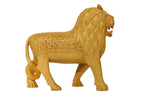 Handcrafted Wooden Lion Figurine Set – Decorative Lion Family Sculptures
