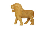 Handcrafted Wooden Lion Figurine Set – Decorative Lion Family Sculptures