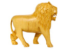 Handcrafted Wooden Lion Family Figurine Set – Decorative Wildlife Sculpture Collection