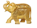 Handcrafted Wooden Elephant Family Figurine Set – Decorative Carved Elephant Sculptures