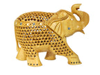 Handcrafted Wooden Elephant Family Figurine Set – Decorative Carved Elephant Sculptures