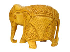 Handcrafted Wooden Elephant Family Figurine Set – Traditional Carved Elephant Sculptures