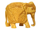 Handcrafted Wooden Elephant Family Figurine Set – Traditional Carved Elephant Sculptures