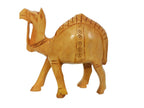 Handcrafted Wooden Camel Family Figurine Set – Decorative Desert Animal Sculptures