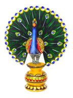 Decorative Peacock Sculpture Set – Handmade Indian Wooden Figurines