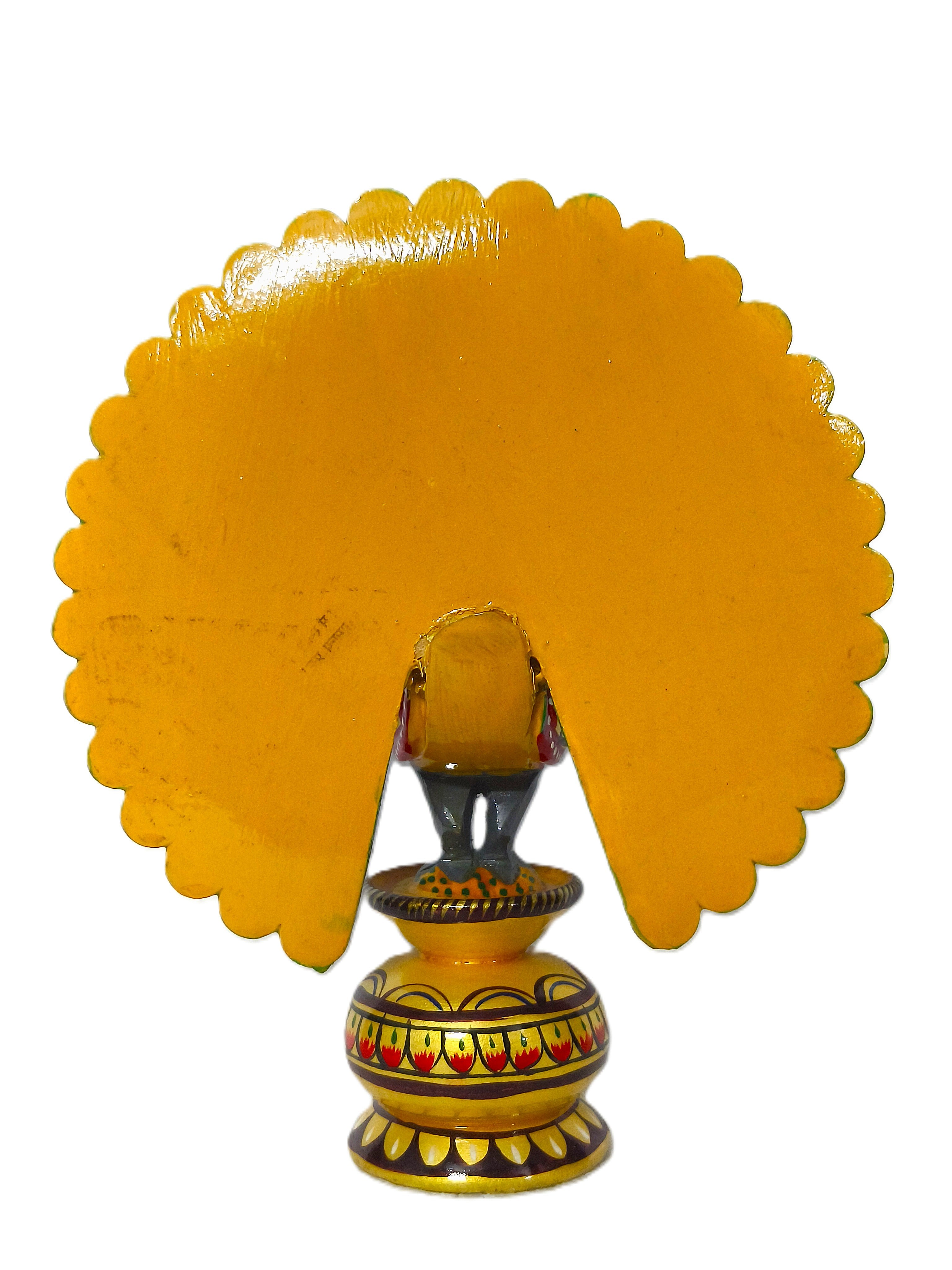 Decorative Peacock Sculpture Set – Handmade Indian Wooden Figurines